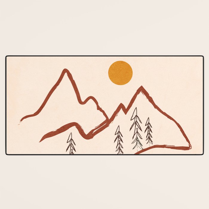 Mountain Minimal Desk Mat Gallery Image 3