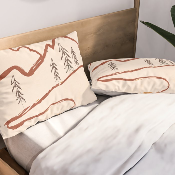 Mountain Minimal Pillow Sham Gallery Image 2