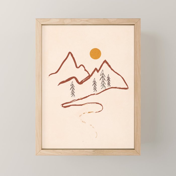 Mountain Minimal Mini Art Print Gallery Image 1