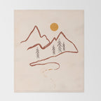 Mountain Minimal Throw Blanket Gallery Image 2
