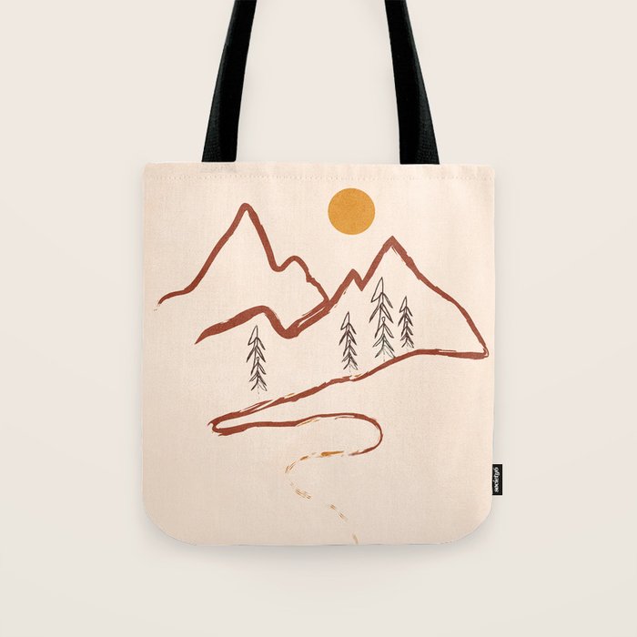 Mountain Minimal Tote Bag Gallery Image 1