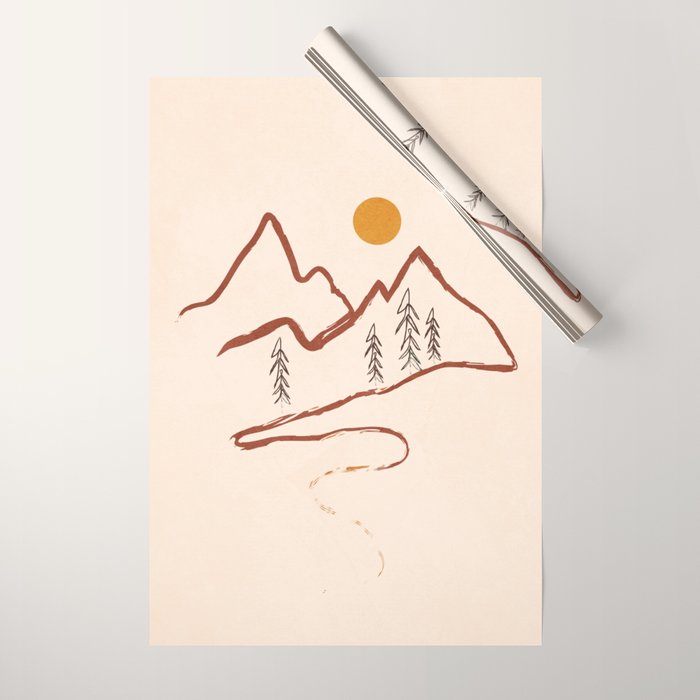 Mountain Minimal Wrapping Paper Gallery Image 1