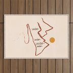 Mountain Minimal Outdoor Rug Gallery Image 1