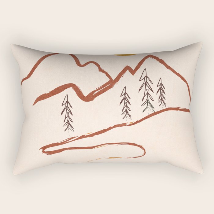 Mountain Minimal Rectangular Pillow Gallery Image 2
