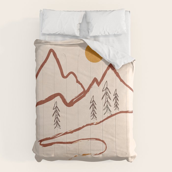 Mountain Minimal Comforter Gallery Image 6