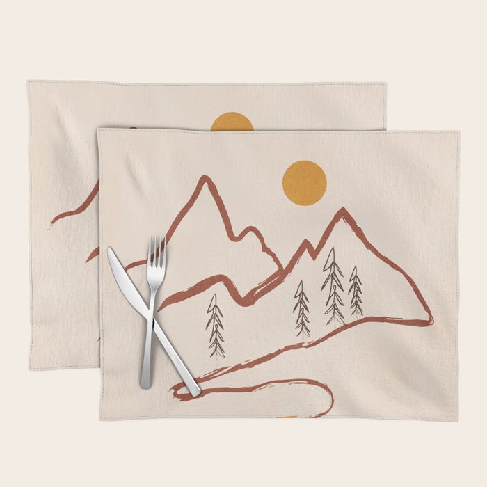 Mountain Minimal Placemat Gallery Image 1