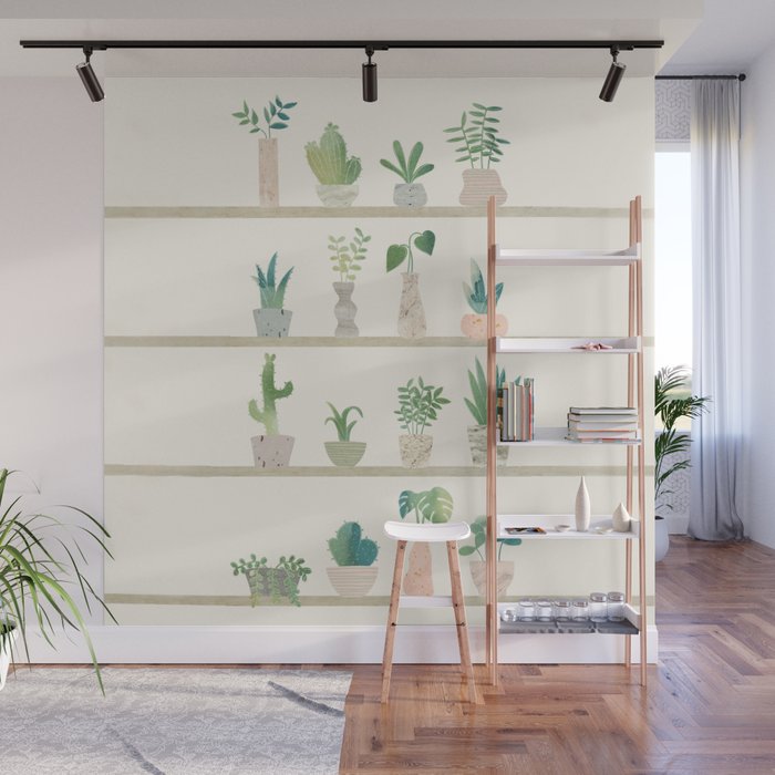 Little Plant Pots Wall Mural Gallery Image 1