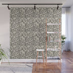 Abstract Brushed Line Art Florals Wall Mural Gallery Image 1