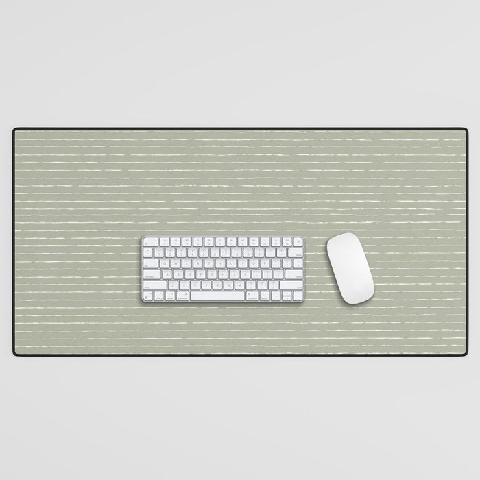 Lines II (Linen Sage) Desk Mat Gallery Image 1