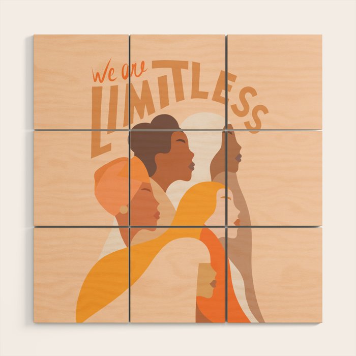 Girl Power - We are limitless  Wood Wall Art Gallery Image 1