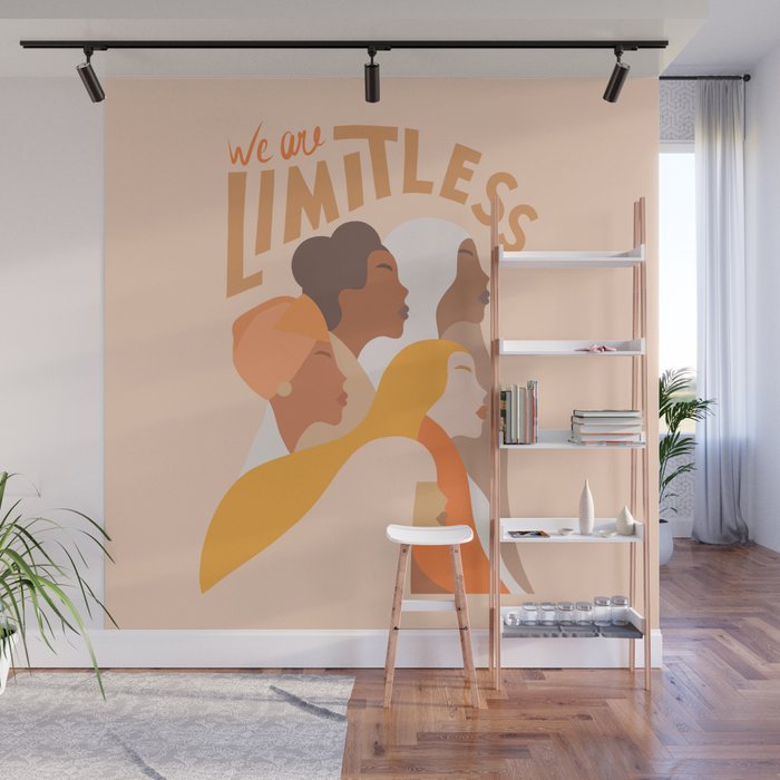 Girl Power - We are limitless  Wall Mural Gallery Image 1