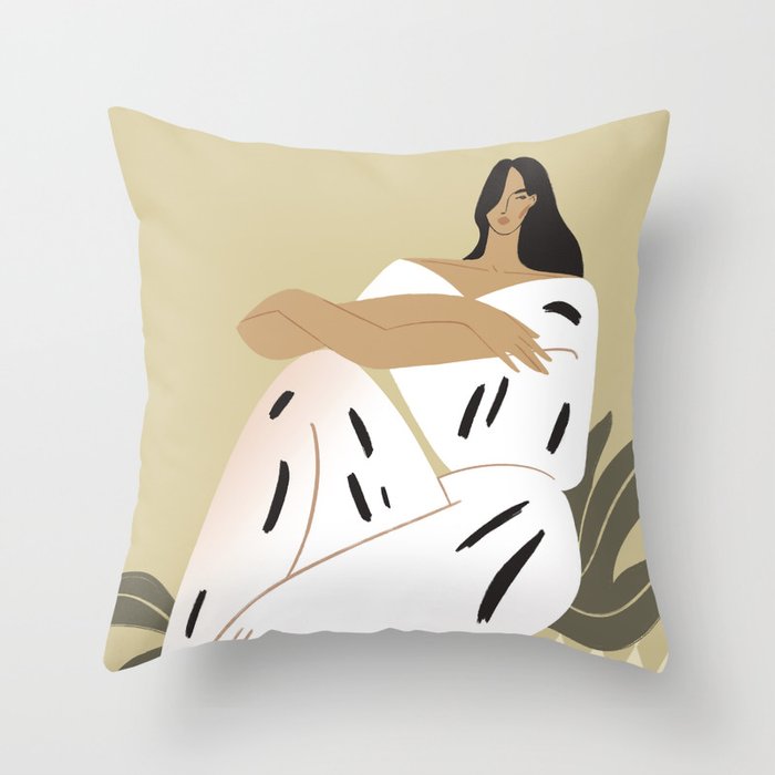 girl  Throw Pillow Gallery Image 1