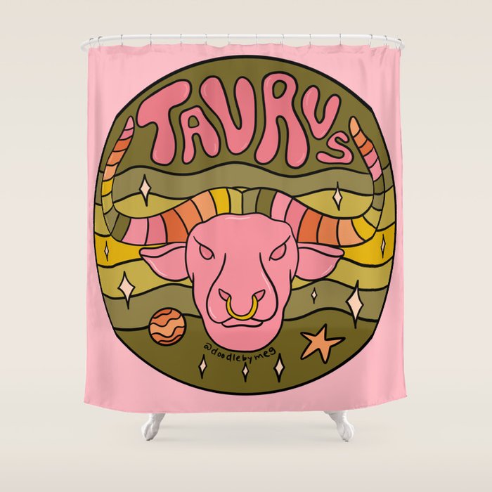 2020 Taurus Shower Curtain Gallery Image 1
