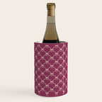 Bows & Ribbons Pattern XXXIII Plum Purple Wine Chiller Gallery Image 2