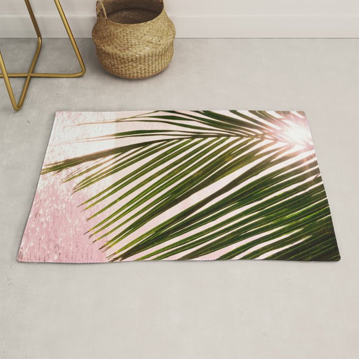 Tropical Sunset Ocean Palm Dream #2 #tropical #beach #wall #decor #art #society6 Rug Gallery Image 1