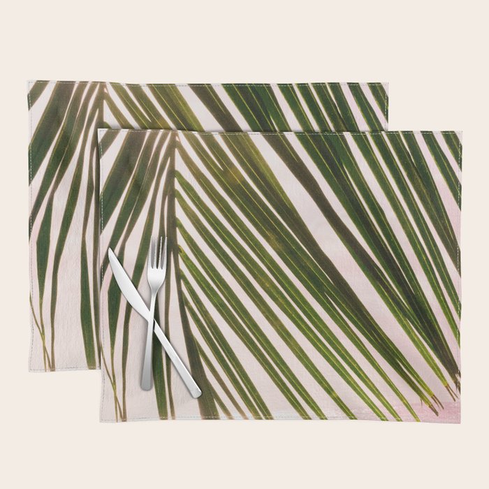 Tropical Sunset Ocean Palm Dream #2 #tropical #beach #wall #decor #art #society6 Placemat Gallery Image 1