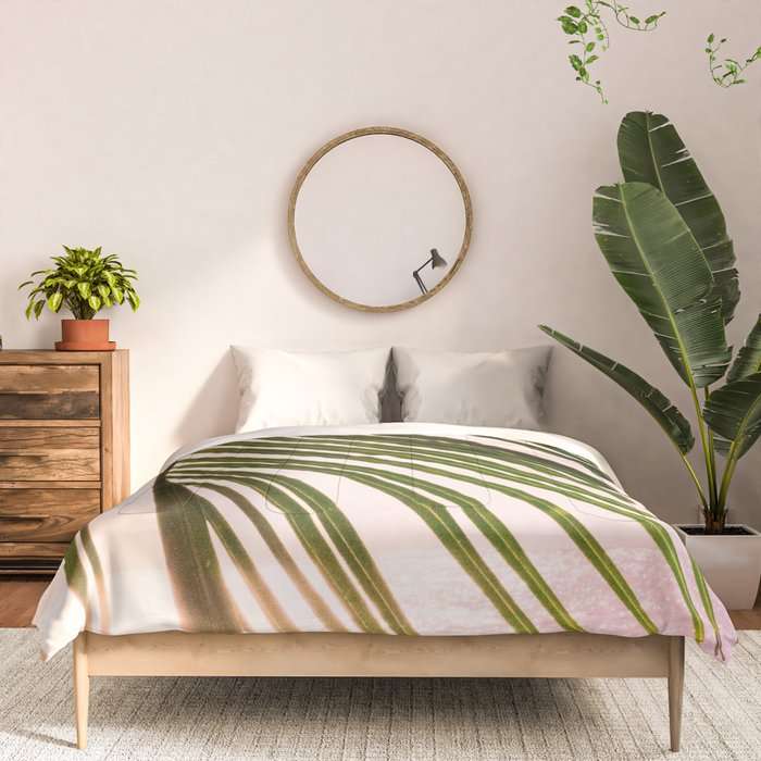 Tropical Sunset Ocean Palm Dream #2 #tropical #beach #wall #decor #art #society6 Comforter Gallery Image 3