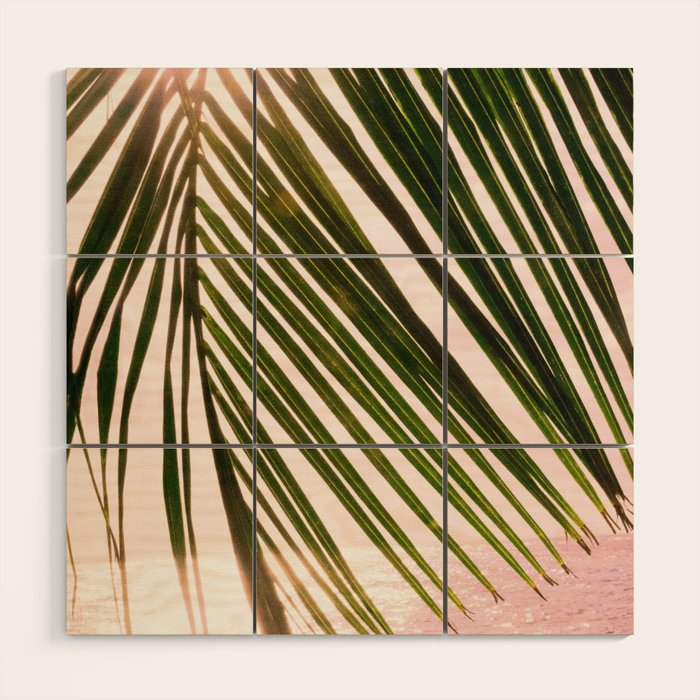 Tropical Sunset Ocean Palm Dream #2 #tropical #beach #wall #decor #art #society6 Wood Wall Art Gallery Image 1