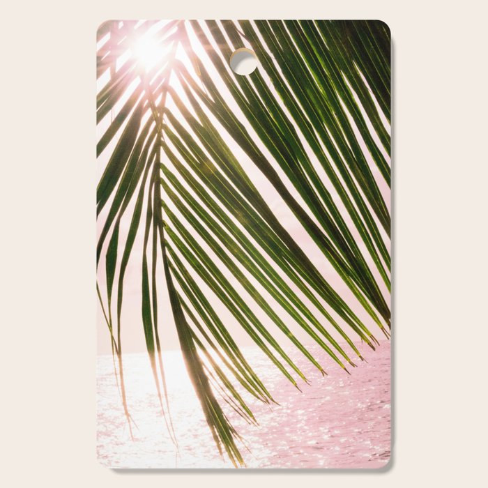 Tropical Sunset Ocean Palm Dream #2 #tropical #beach #wall #decor #art #society6 Cutting Board Gallery Image 1