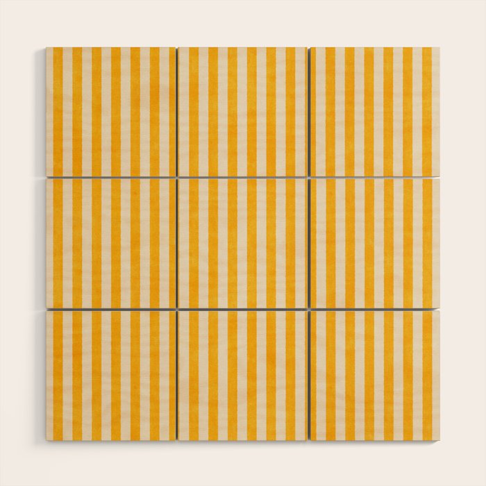 STRIPES - 07 - Goldenrod Wood Wall Art Gallery Image 1