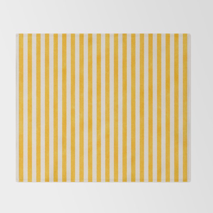 STRIPES - 07 - Goldenrod Throw Blanket Gallery Image 2
