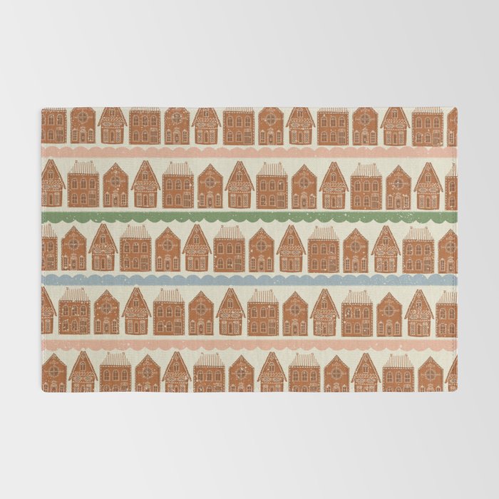 Gingerbread Village Stripe Rug Gallery Image 2