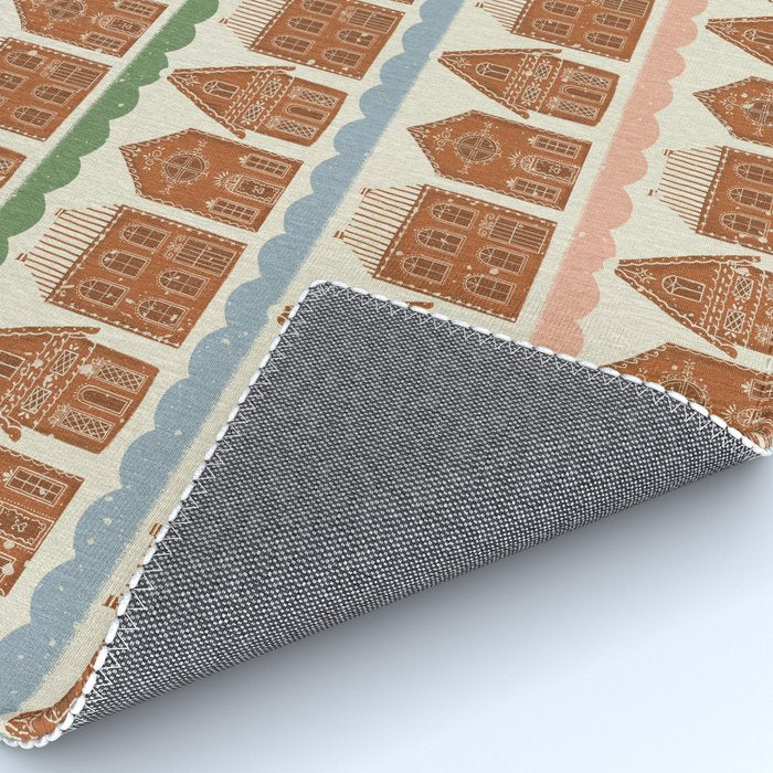 Gingerbread Village Stripe Rug Gallery Image 4