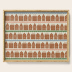 Gingerbread Village Stripe Serving Tray Gallery Image 1