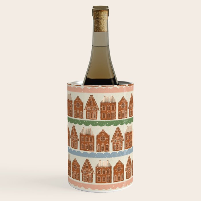 Gingerbread Village Stripe Wine Chiller Gallery Image 3