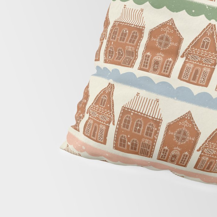 Gingerbread Village Stripe Pillow Sham Gallery Image 4