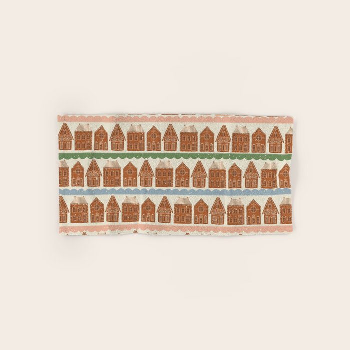 Gingerbread Village Stripe Bath Towel Gallery Image 1