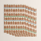 Gingerbread Village Stripe Wrapping Paper Gallery Image 3