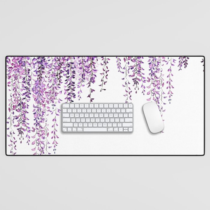 purple wisteria in bloom Desk Mat Gallery Image 1