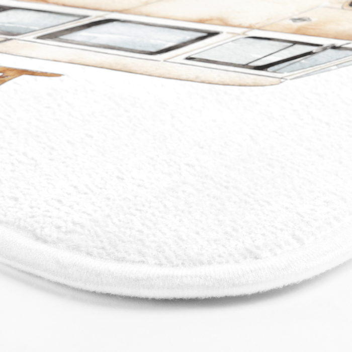 Surf Vintage Minivan Bath Mat Gallery Image 3