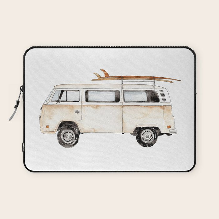 Surf Vintage Minivan Laptop Sleeve Gallery Image 1
