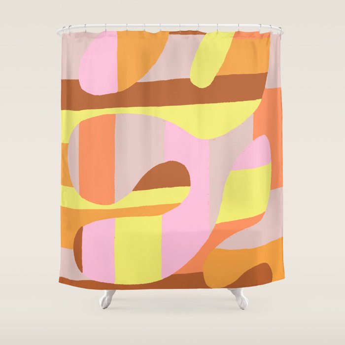 Golden Curve Shower Curtain Gallery Image 1