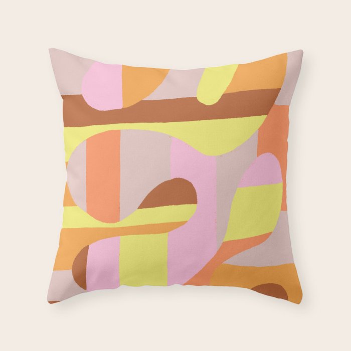 Golden Curve Throw Pillow Gallery Image 6
