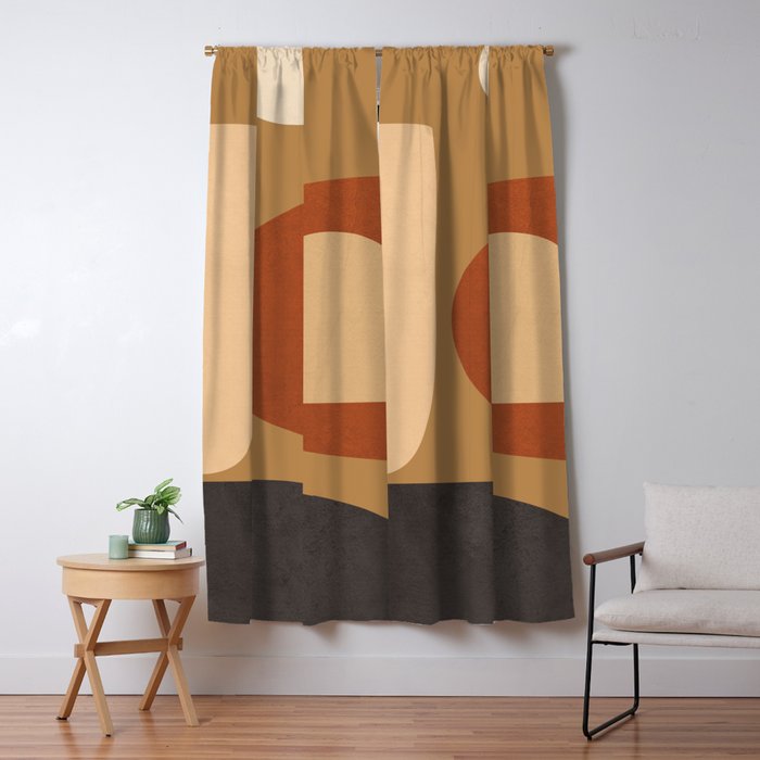 Abstract Minimal Art 2 Window Curtain Gallery Image 5