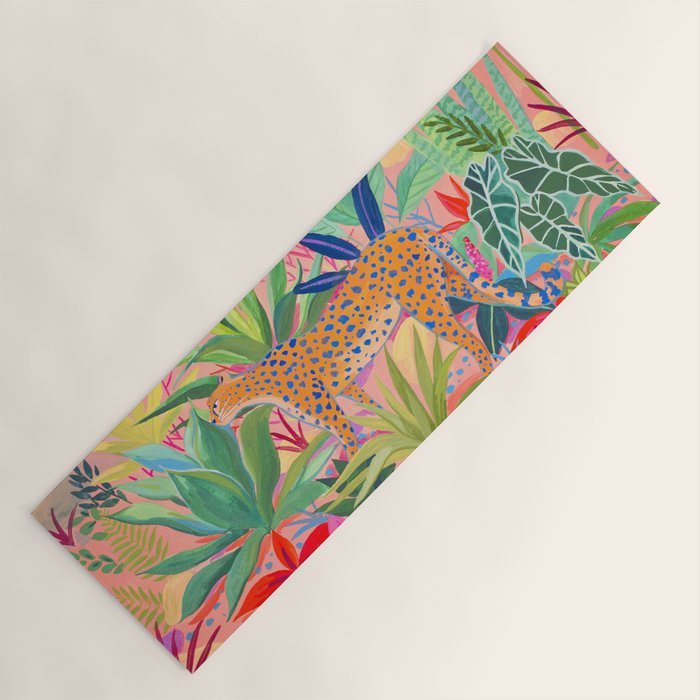 Leopard in Succulent Garden Yoga Mat Gallery Image 1