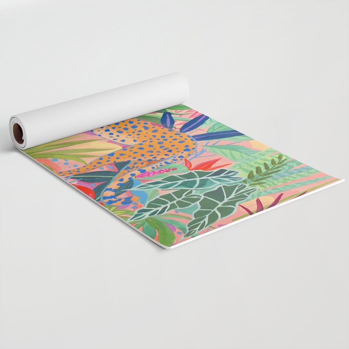 Leopard in Succulent Garden Yoga Mat Gallery Image 2