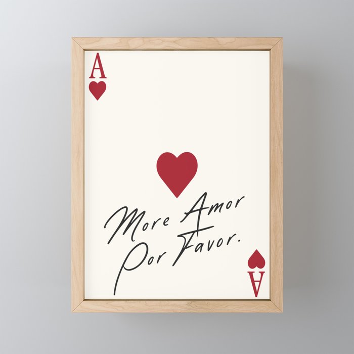 Ace of hearts - more amor por favor Mini Art Print Gallery Image 1