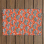 Sonora - red, pink, black, and white  Outdoor Rug Gallery Image 1