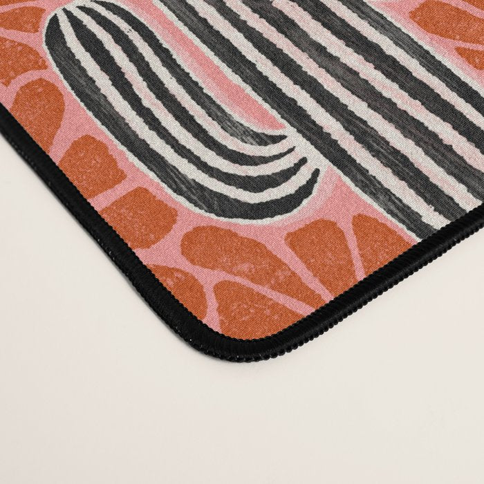 Sonora - red, pink, black, and white  Desk Mat Gallery Image 4