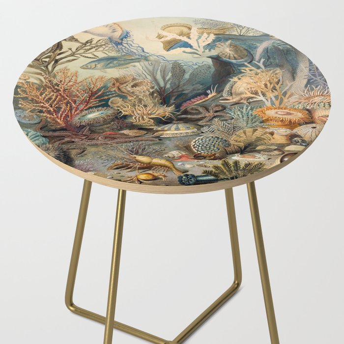 Ocean Life by James M Sommerville 1859 Funky Quirky Cute Cozy Boho Maximalism Maximalist Side Table Gallery Image 2