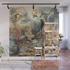 Ocean Life by James M Sommerville 1859 Funky Quirky Cute Cozy Boho Maximalism Maximalist Wall Mural Gallery Image 1