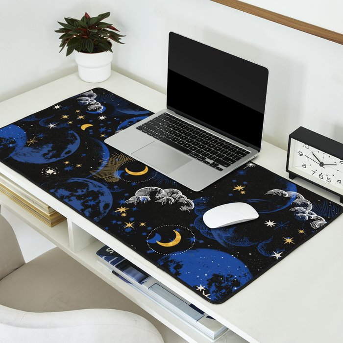 Night sky of stars abstract D Desk Mat Gallery Image 2