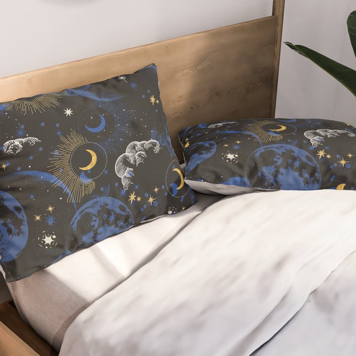 Night sky of stars abstract D Pillow Sham Gallery Image 2