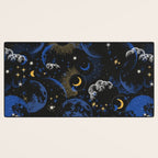 Night sky of stars abstract D Desk Mat Gallery Image 3