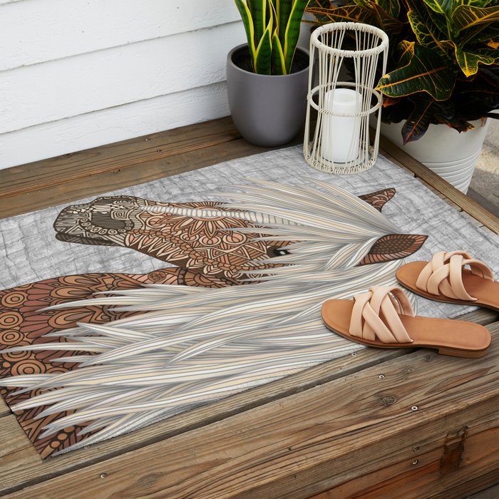 Haflinger Horse Outdoor Rug Gallery Image 2