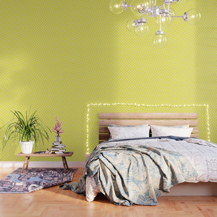 Patterned Geometric Shapes CLV Bright Yellow Wallpaper Gallery Image 3